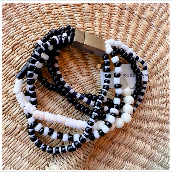 Anthropologie Jewelry - Anthropologie Beaded Boho Magnetic Bracelet